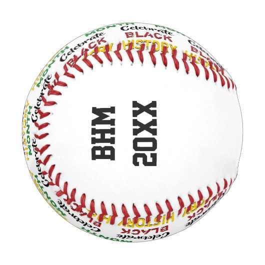 Celebrate BLACK HISTORY MONTH Monogram Keepake Baseball (Vorderseite Links)