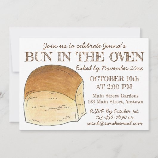Celebrate Bun in Oven New Baby Shower Einladung (Vorderseite)