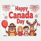 Celebrate Canada Joy Fleecedecke (Vorderseite (Horizontal))