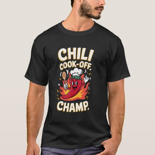 Celebrate Chili Cook-Off Sieg Champ Gewürzige Lebe T-Shirt (Vorderseite)