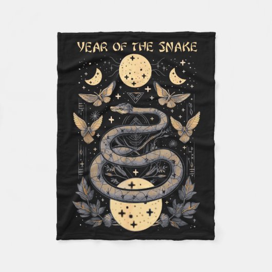 Celebrate Chinese New Year Of The Snake 2025 Moon Fleecedecke (Vorderseite)