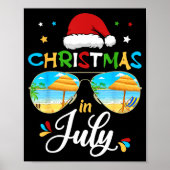 Celebrate Christmas In July Funny Beach Summer Chr Poster (Vorne)