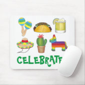 Celebrate Cinco de Mayo Fiesta Pinata Taco Mousepad (Mit Mouse)
