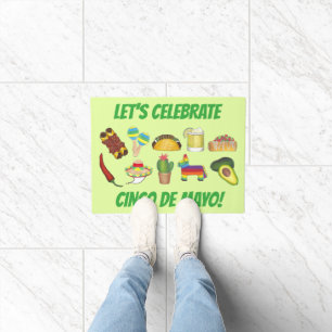 Celebrate Cinco de Mayo Fiesta Taco Piñata Cactus Fußmatte