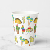 Celebrate Cinco de Mayo Fiesta Taco Piñata Cactus Pappbecher (Rechts)
