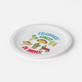 Celebrate Cinco de Mayo Fiesta Taco Piñata Cactus Pappteller (Schrägansicht)