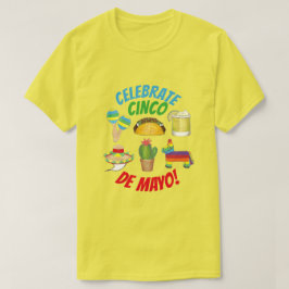 Celebrate Cinco de Mayo Fiesta Taco Piñata Cactus T-Shirt