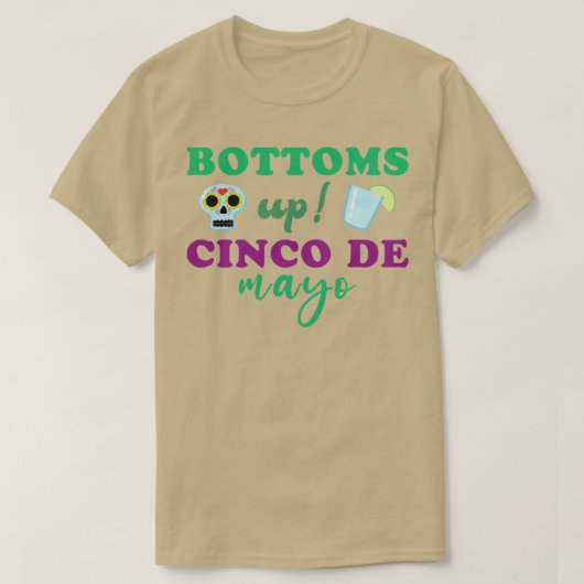 Celebrate Cinco de Mayo mit Tellern Drink Spec T-Shirt (Design vorne)