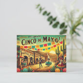 Celebrate Cinco de Mayo Postkarte (Stehend Vorderseite)