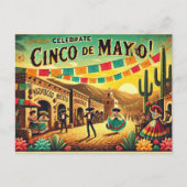 Celebrate Cinco de Mayo Postkarte (Vorderseite)
