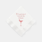 Celebrate Cocktails Retro 50s Style Pink Serviette (Ecke)