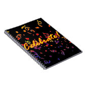 Celebrate Confetti Black Notizblock (Rechte Seite)
