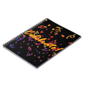 Celebrate Confetti Black Notizblock (Linke Seite)