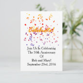 Celebrate Confetti Einladung (Stehend Vorderseite)