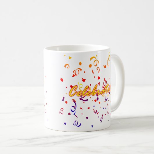 Celebrate Confetti Kaffeetasse (VorderseiteRechts)