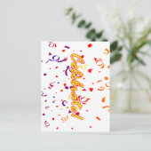 Celebrate Confetti Postkarte (Stehend Vorderseite)