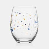 Celebrate, Confetti und Cake Stemless Weinglas Weinglas Ohne Stiel (Links)