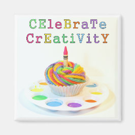 Celebrate Creativity Cupcake Fotografy Magnet