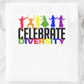 Celebrate Diversity Aufkleber (Tasche)
