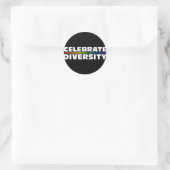 Celebrate Diversity Black Sticker (Tasche)