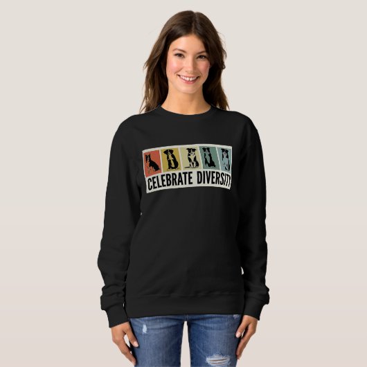 Celebrate Diversity Border Collie For Men Border C Sweatshirt (Vorne ganz)