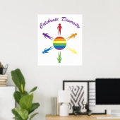 Celebrate Diversity Circle Posters Poster (Heimbüro)