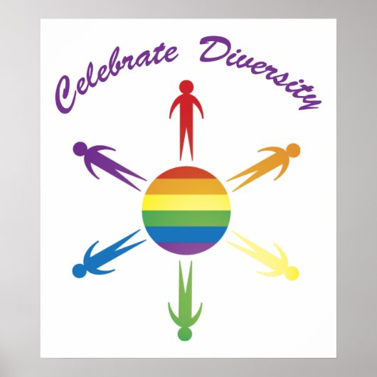 Celebrate Diversity Circle Posters Poster (Vorne)