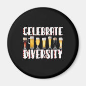 Celebrate Diversity Craft Beer Drinks Magnet (Vorne)