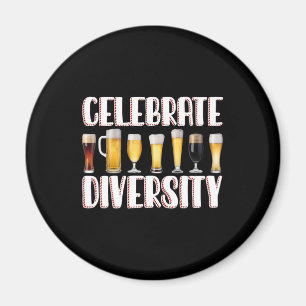 Celebrate Diversity Craft Beer Drinks Magnet