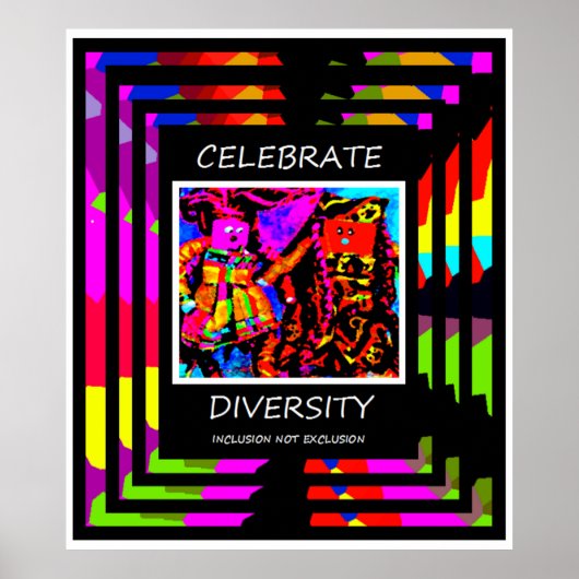 Celebrate Diversity - Einbeziehung NICHT Ausschlus Poster (Vorne)