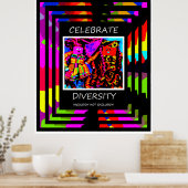 Celebrate Diversity - Einbeziehung NICHT Ausschlus Poster (Küche)