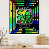 Celebrate Diversity - Einbeziehung NICHT Ausschlus Poster (Küche)