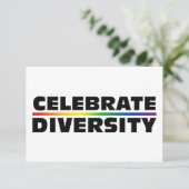 Celebrate-Diversity Einladung (Stehend Vorderseite)