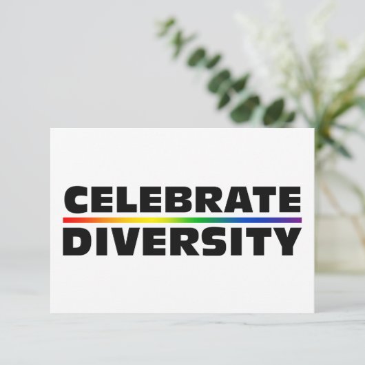 Celebrate-Diversity Einladung (Stehend Vorderseite)