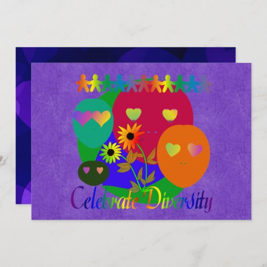 Celebrate-Diversity Einladung (Vorne/Hinten)