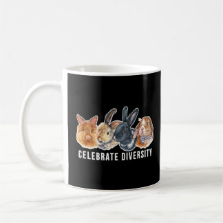 Celebrate Diversity Fun Pet Bunny Rabbit Besitzer Kaffeetasse