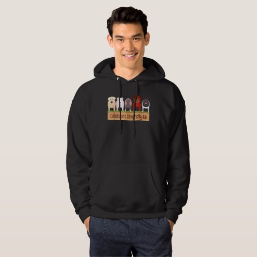 Celebrate Diversity für Schweinezucht Hoodie (Vorne ganz)