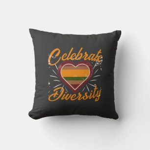 Celebrate Diversity Herz Gradient Kissen