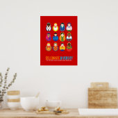 Celebrate Diversity Multikulturelle Tage Kinderpos Poster (Küche)
