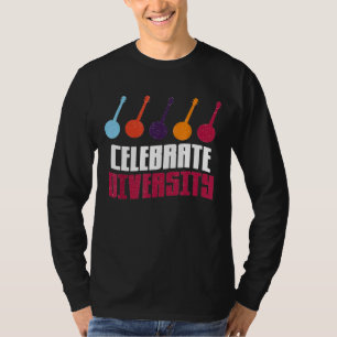 Celebrate Diversity Niedlich für Banjo Spieler 2 T-Shirt