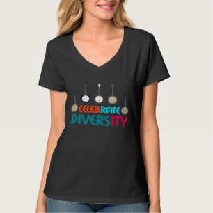 Celebrate Diversity Niedlich für Banjo Spieler 2 T-Shirt