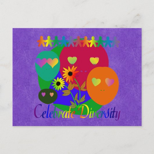 Celebrate Diversity Postkarte (Vorderseite)