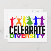 Celebrate Diversity Postkarte (Vorne/Hinten)