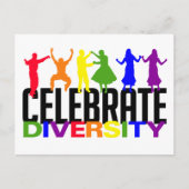 Celebrate Diversity Postkarte (Vorderseite)