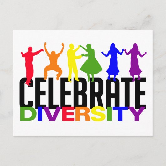 Celebrate Diversity Postkarte (Vorderseite)