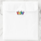 Celebrate Diversity Runder Aufkleber (Tasche)