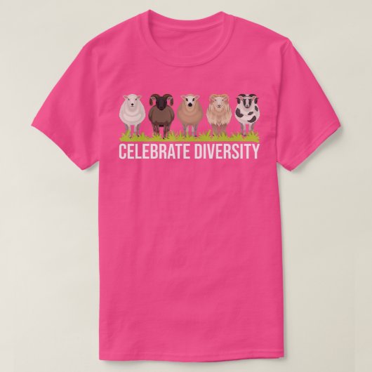 Celebrate Diversity - Sheep Whisperer Herder Farme T-Shirt (Design vorne)