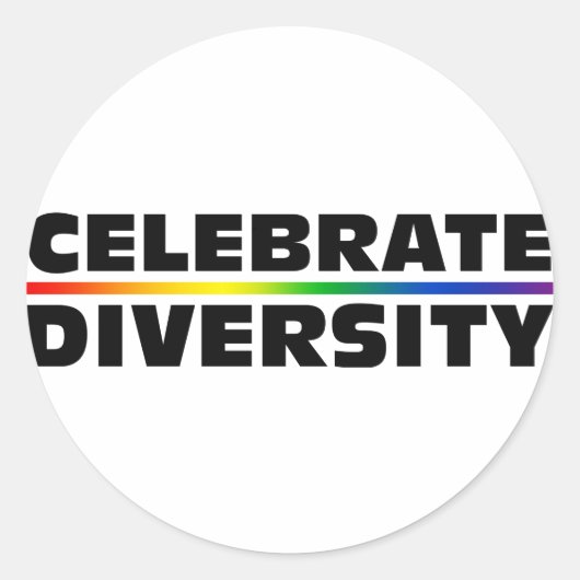 Celebrate Diversity Sticker (Vorderseite)