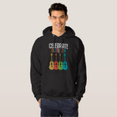 Celebrate Diversity Ukulele Player Music Graphic Hoodie (Vorne ganz)