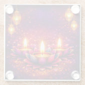 Celebrate Diwali Festival, Glass Coaster Glasuntersetzer (Rückseite)